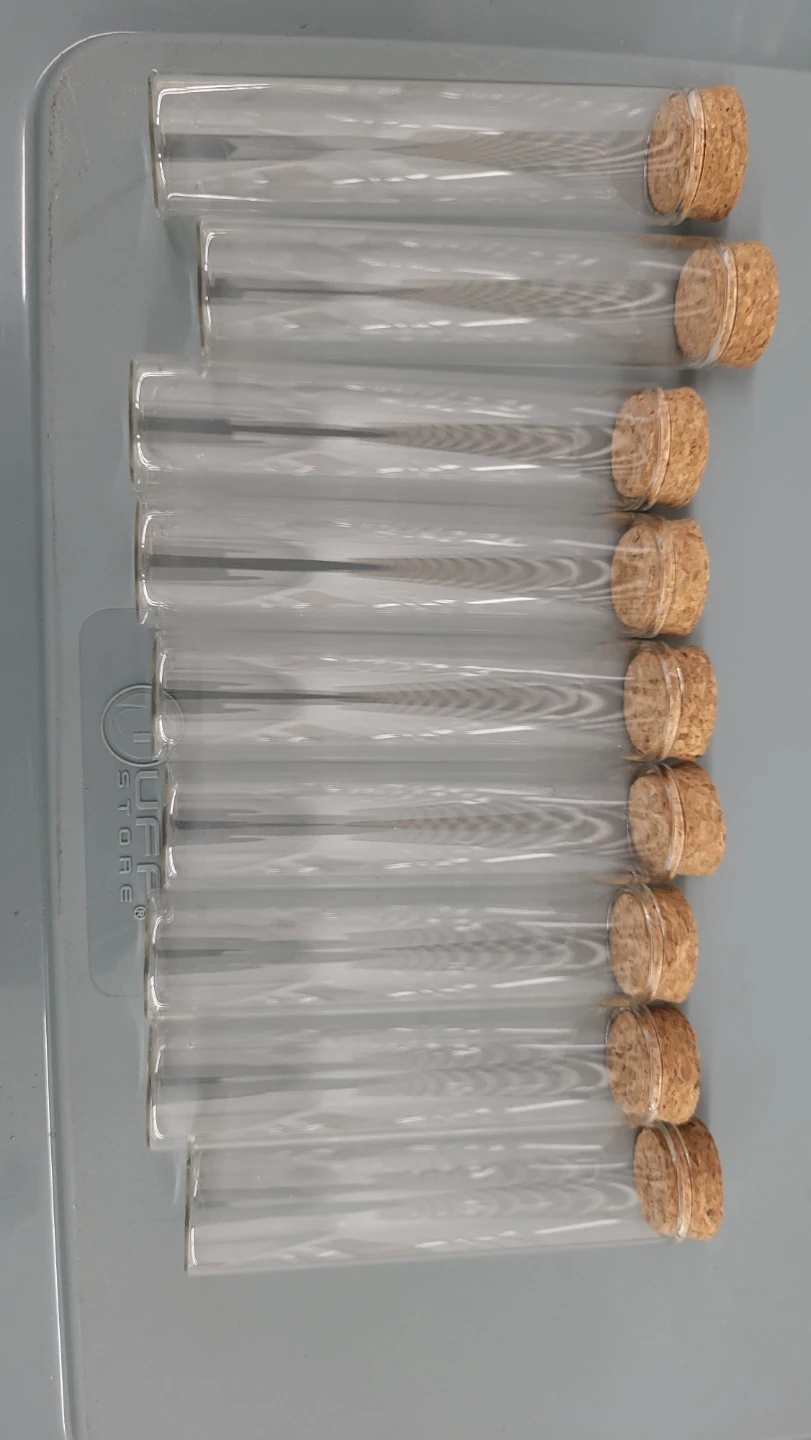 9 Glass Test Tubes with Corks