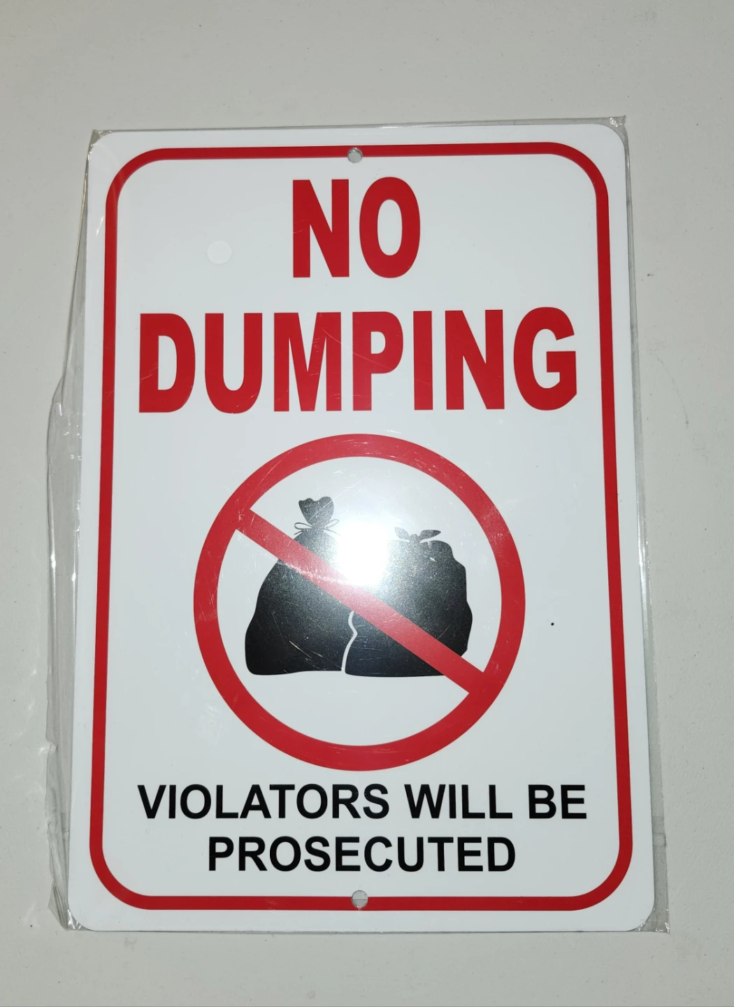No Dumping Sign-Pack of 2 🏈