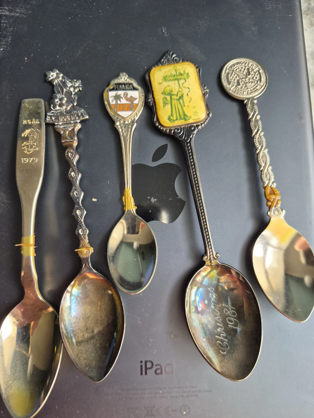 Collection of 5 Vintage Souvenir Spoons