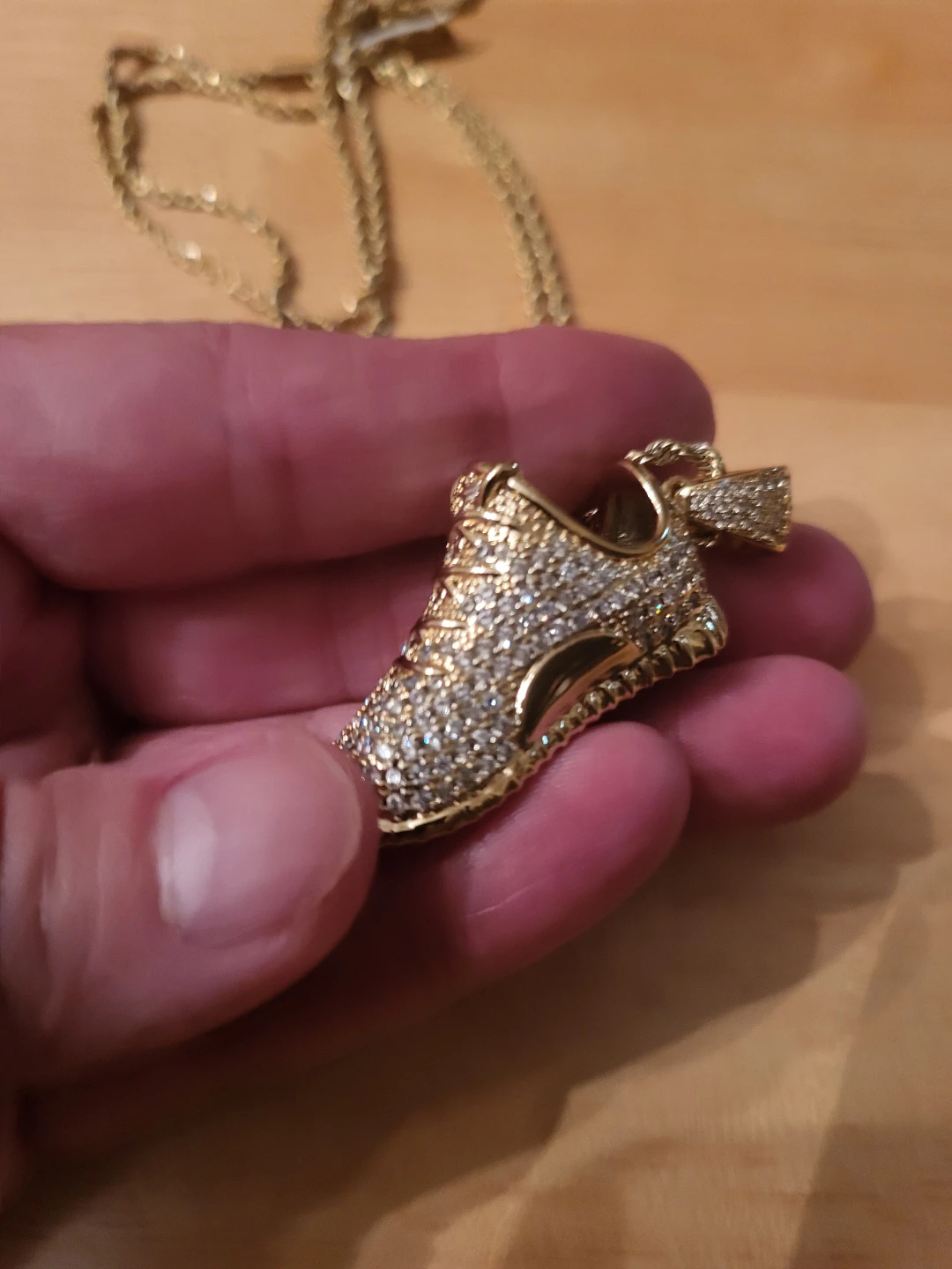 Gold Sneaker Pendant Necklace - photo 2