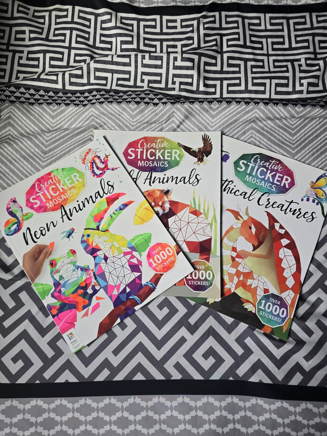 Set of 3 Creative Sticker Mosaics Activity Books