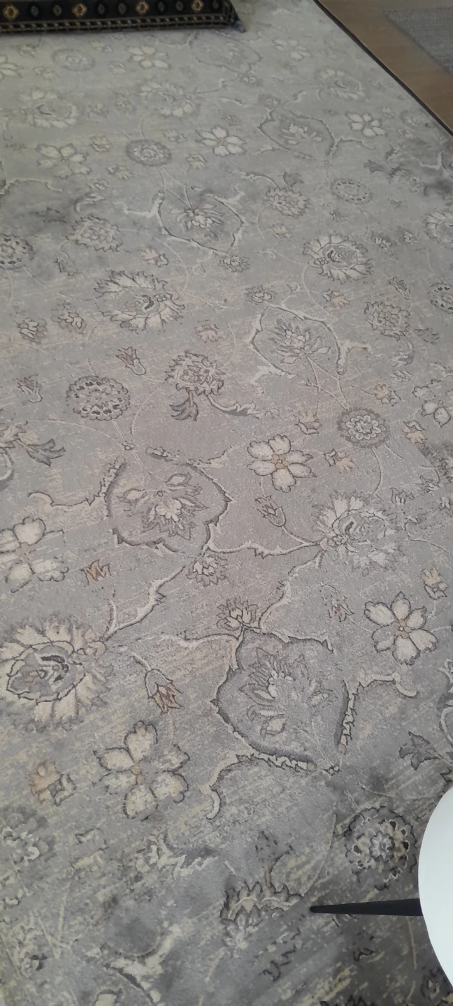 Grey Floral Pattern Area Rug - photo 2