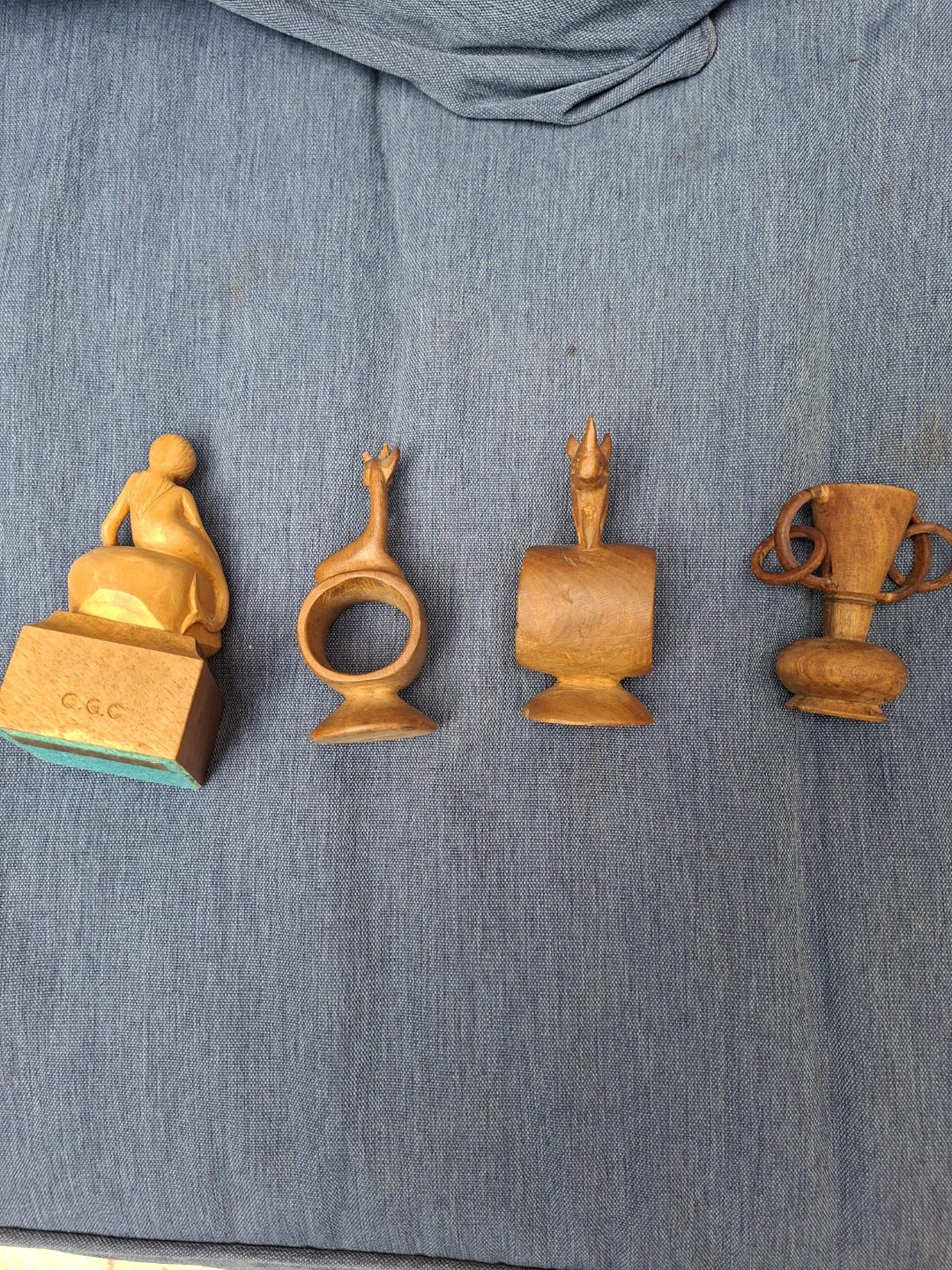 C.G. Coe Hand-Carved Wooden Decorative Set - photo 2