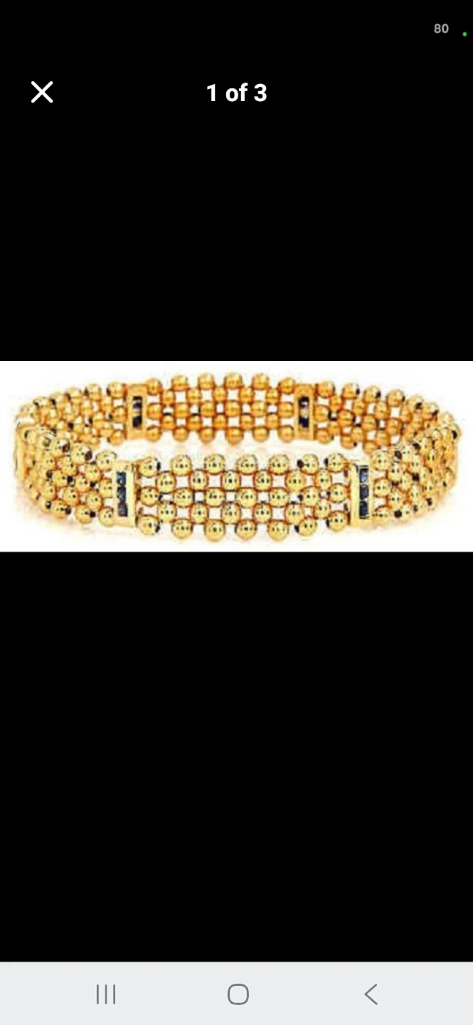 Adjustable  Gold on Sterling Silver Bracelet