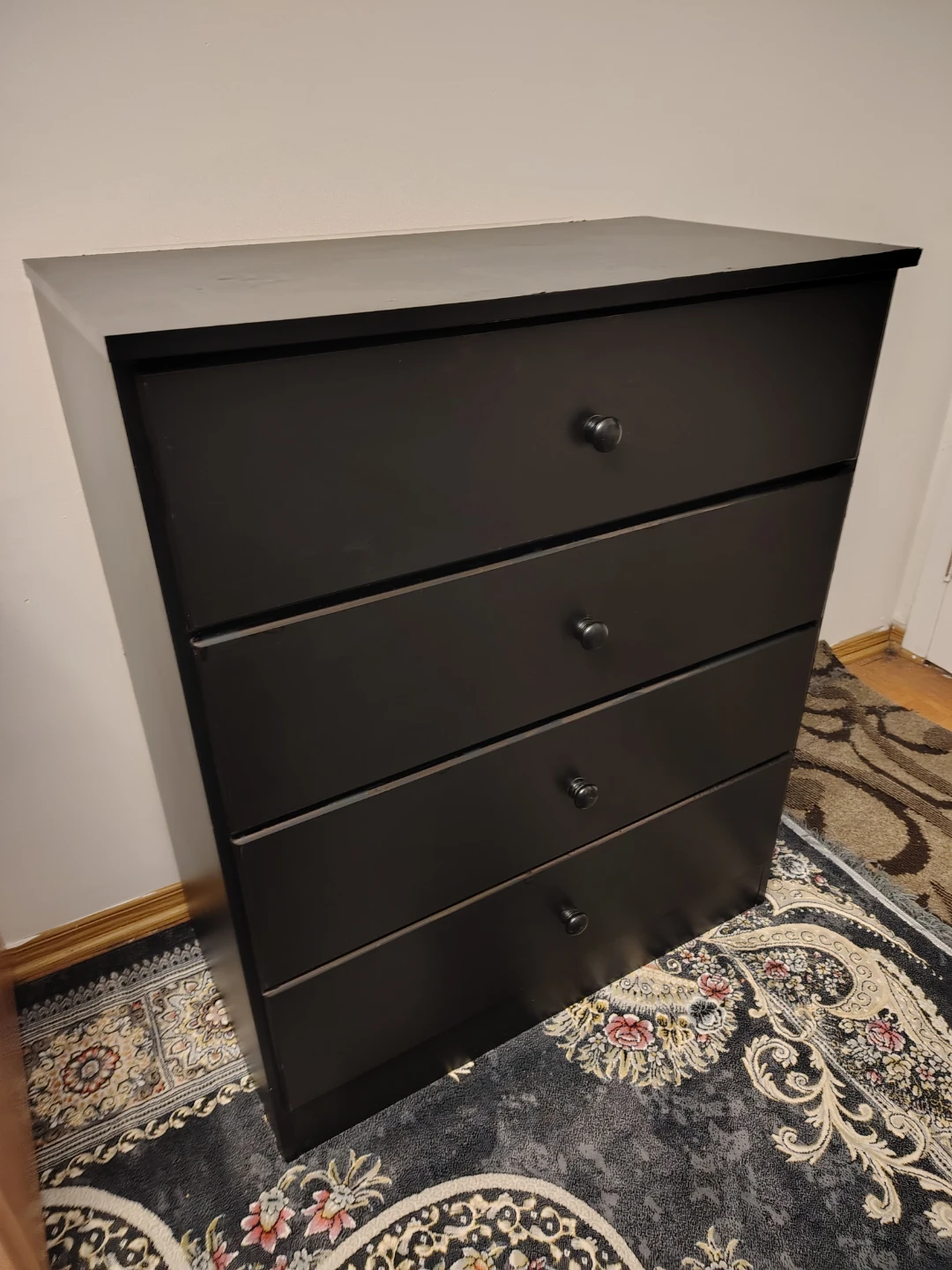 Black 4-Drawer Dresser - photo 3