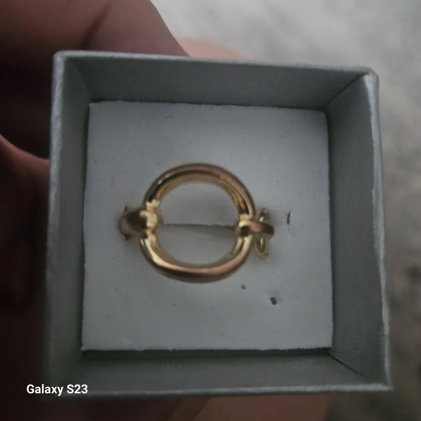 Gold-Tone Circular Knot Ring