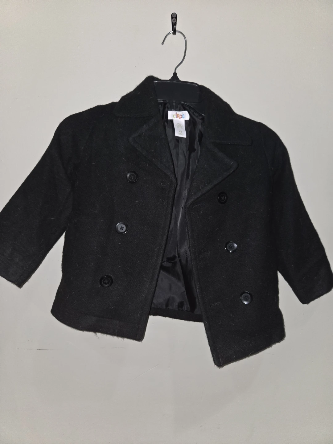 Circo Black Pea Coat Size 4T