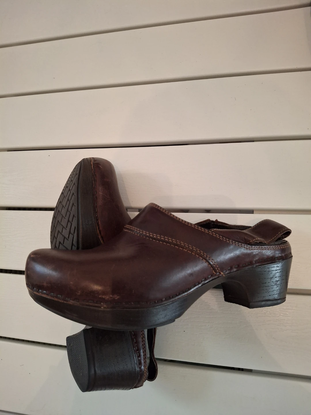 Dansko Brown Leather Clogs Size 40