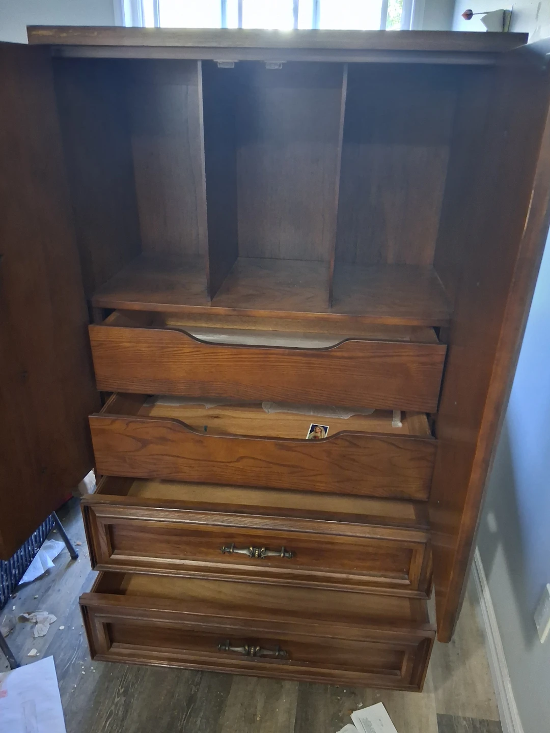 Vintage Canadian Made Wooden Armoire - photo 2