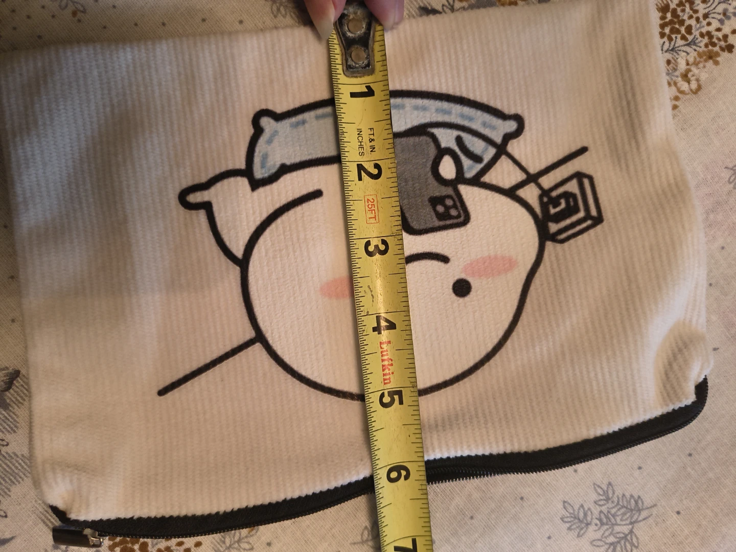 Corduroy character pouch/make up bag - photo 4