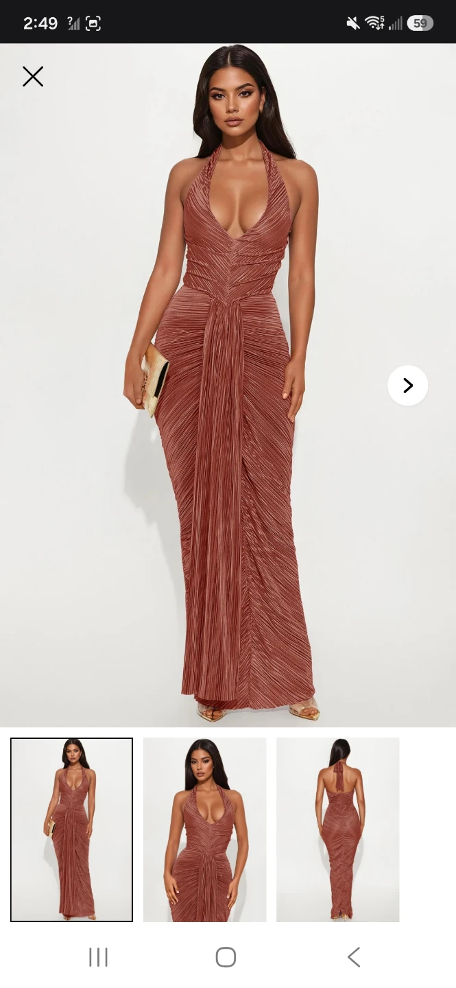 Fashion Nova My Moment Pleated Maxi Dress - Size M - photo 2