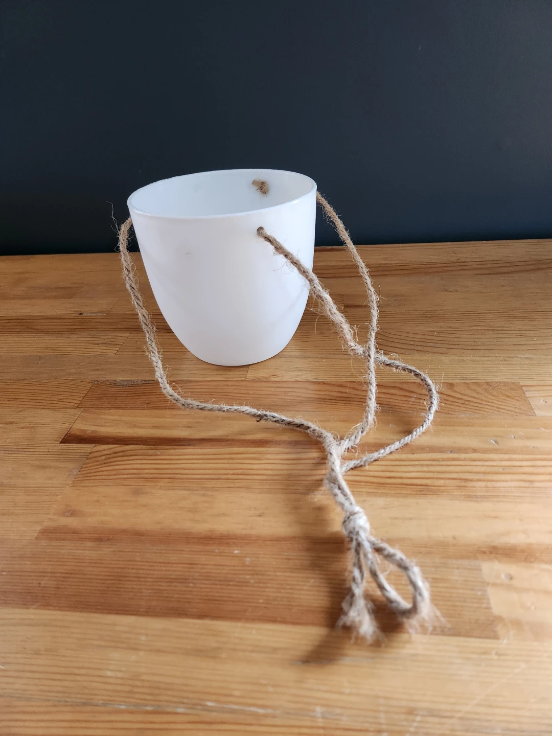 Hanging Planter Plastic White - photo 2