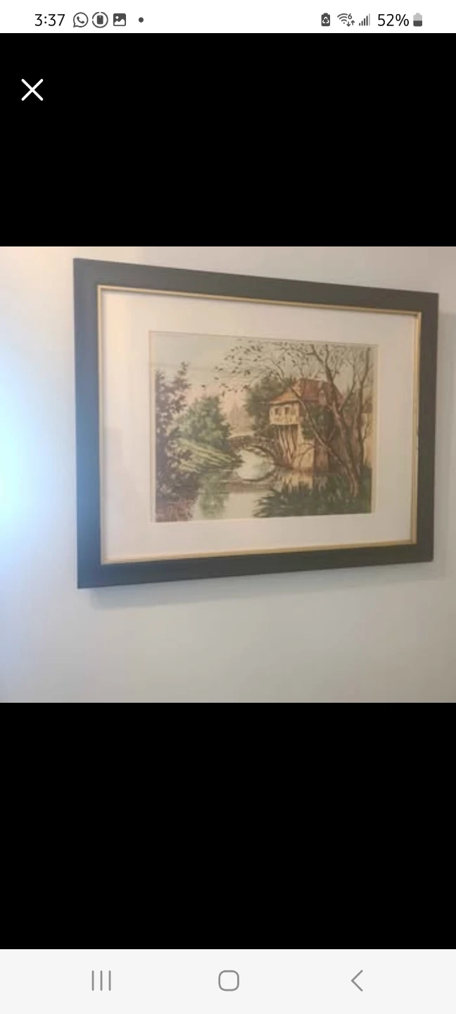 Framed Riverside Landscape Print - photo 4