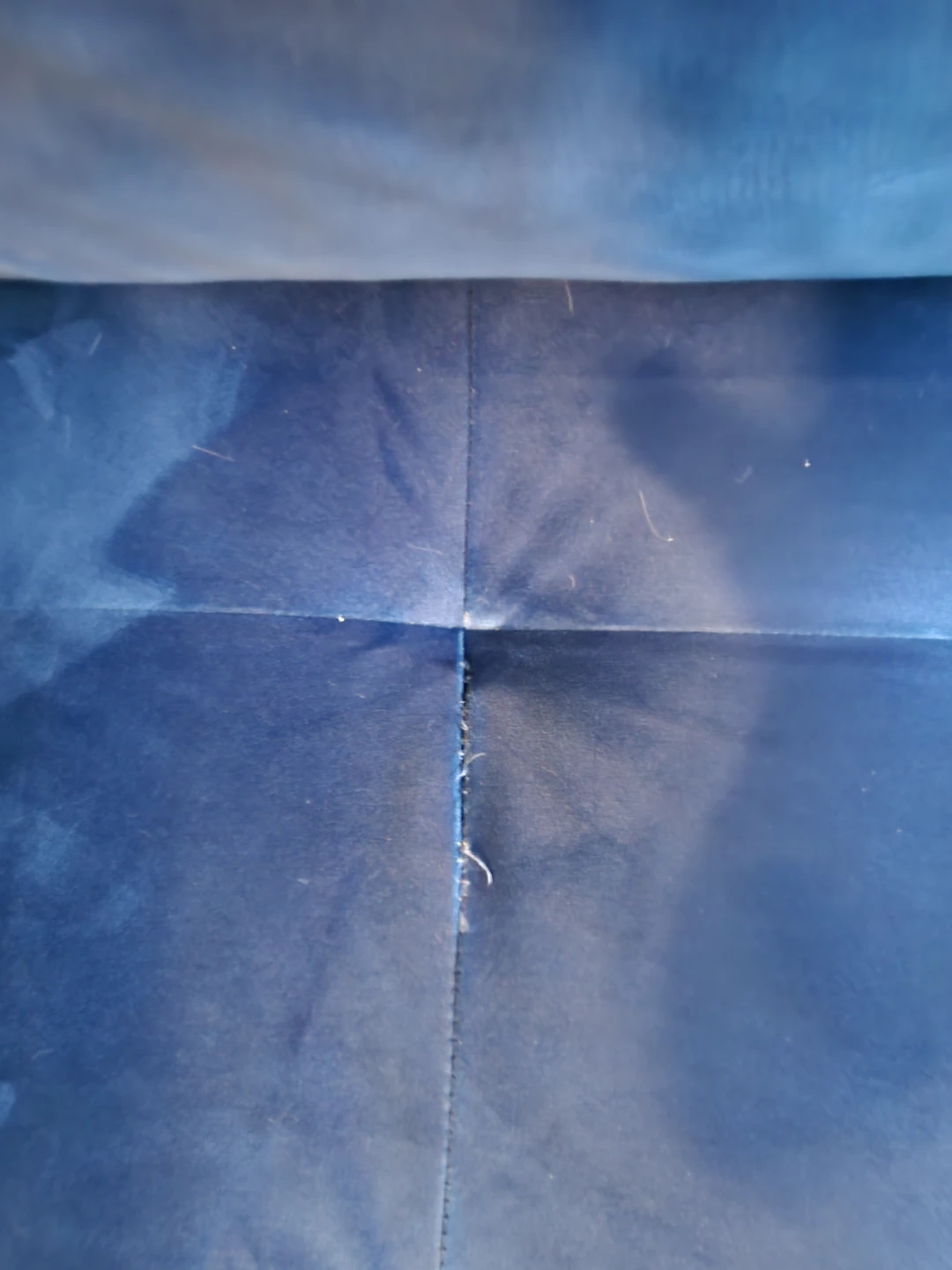 Blue Velvet Three-seater Sofa - photo 4