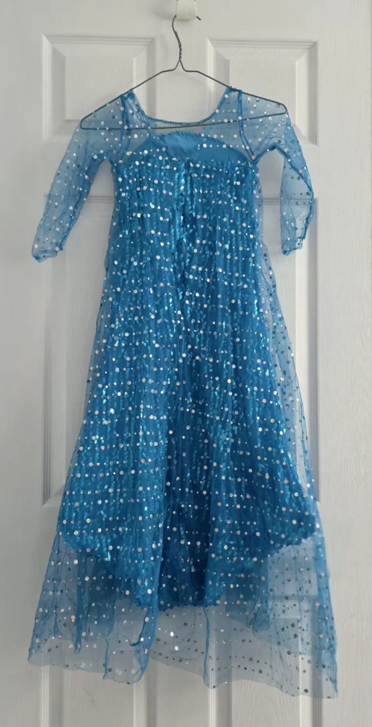 Elsa Blue Princess Dress Costume Set, 4 -5 years size - photo 3