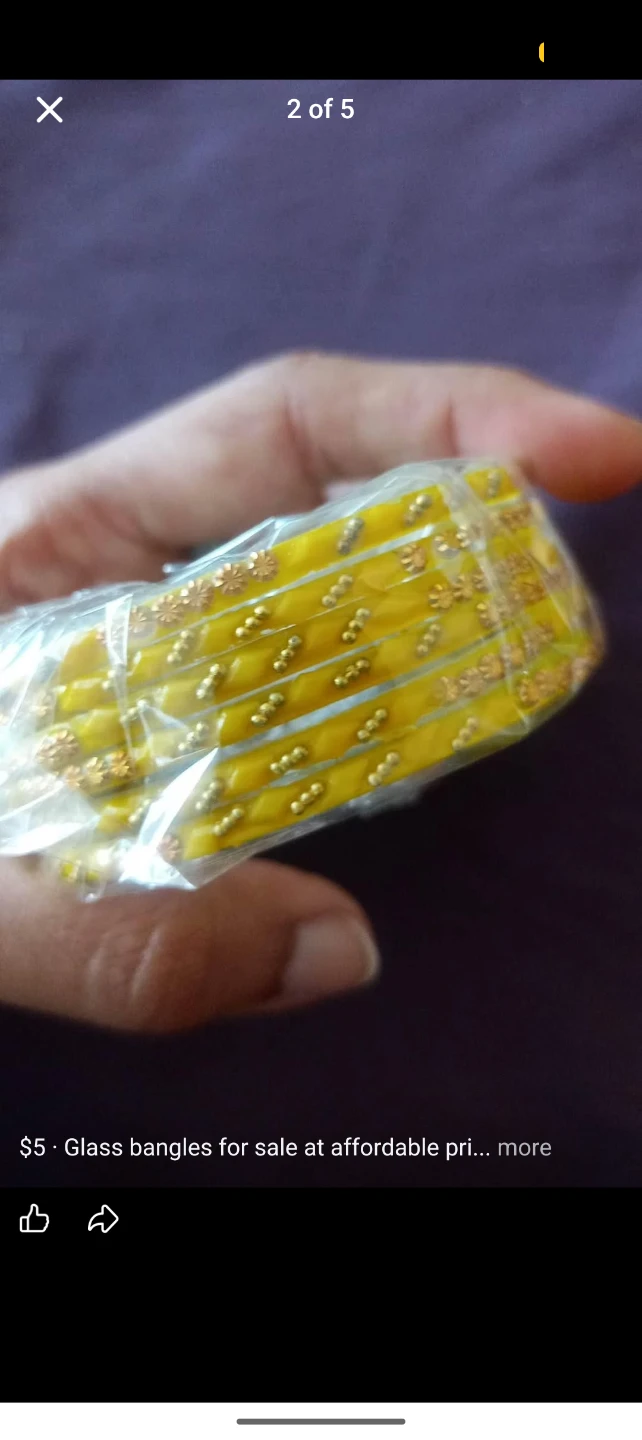 Yellow Glass Bangles