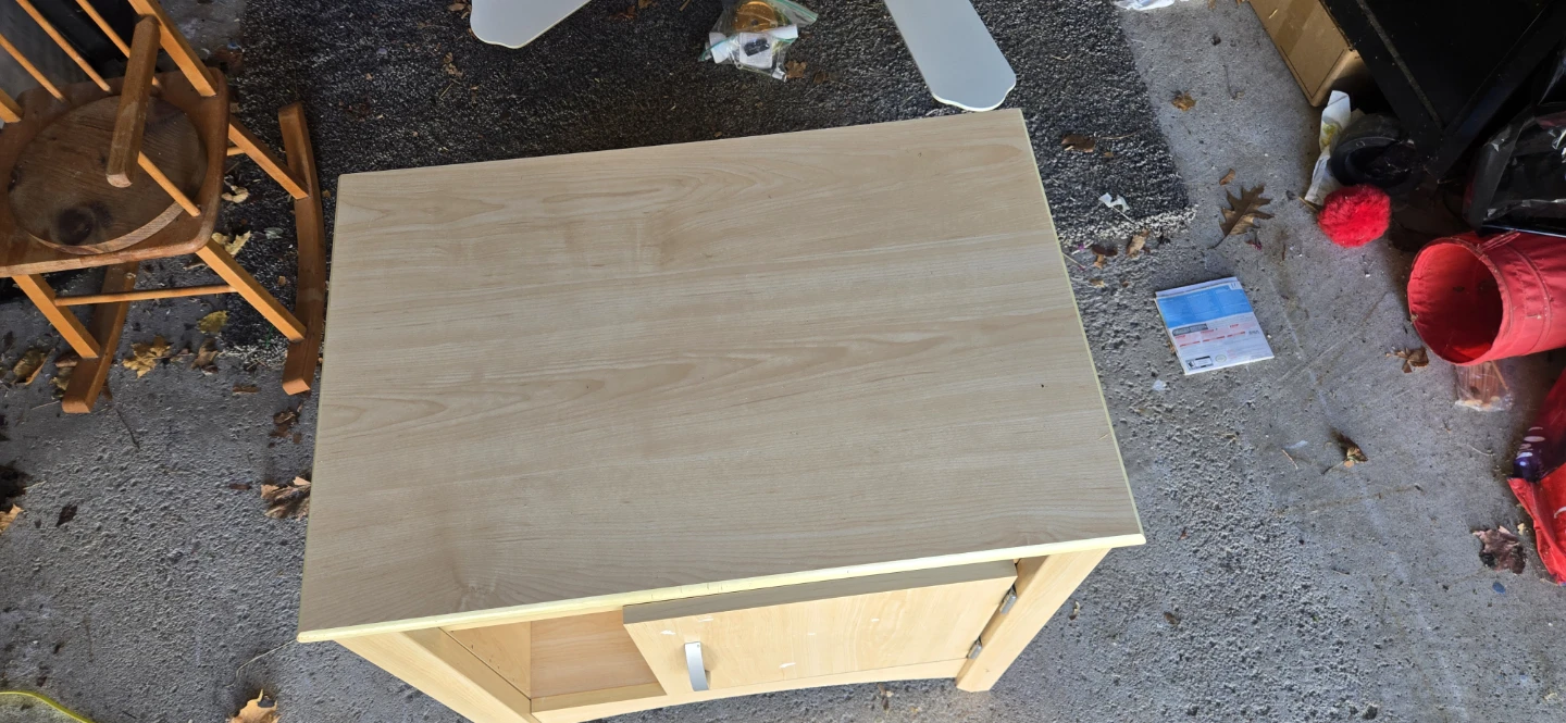 Small Wood-Look bedside table - photo 3