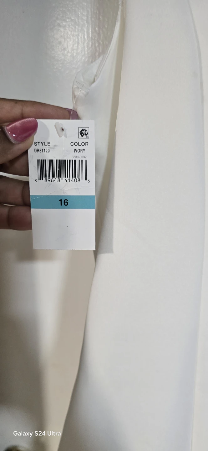 Donna Ricco Ivory Ruffle Hem Dress Size 16 - photo 3