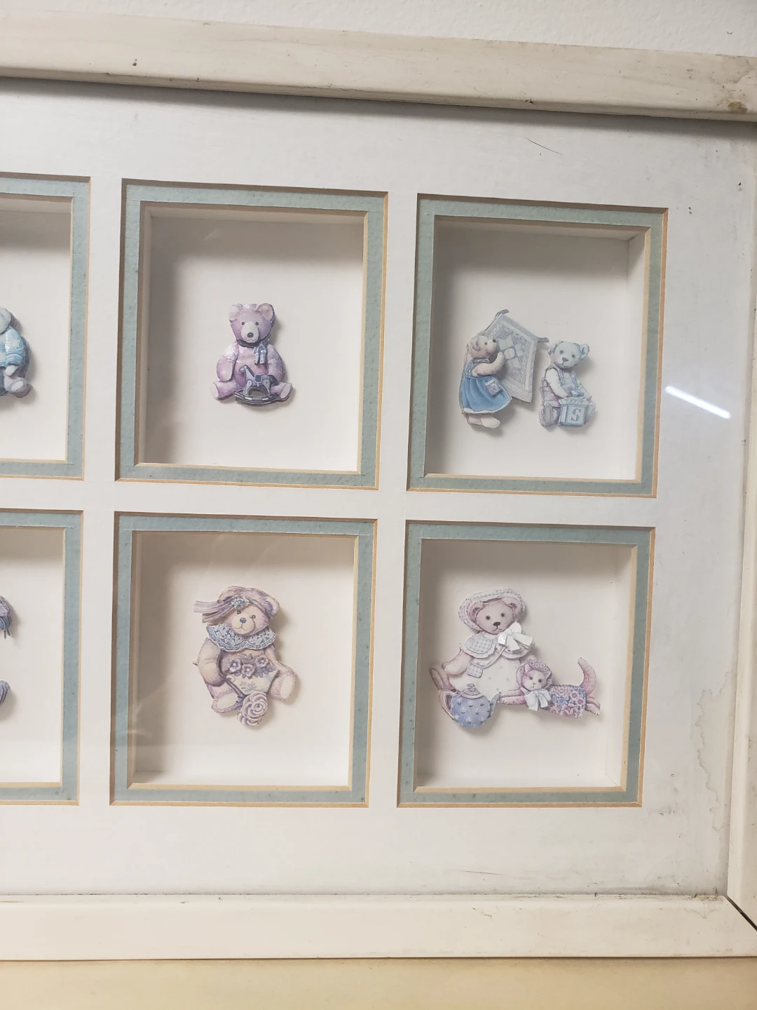 Vintage Teddy Bear Shadow Box Wall Decor - photo 3