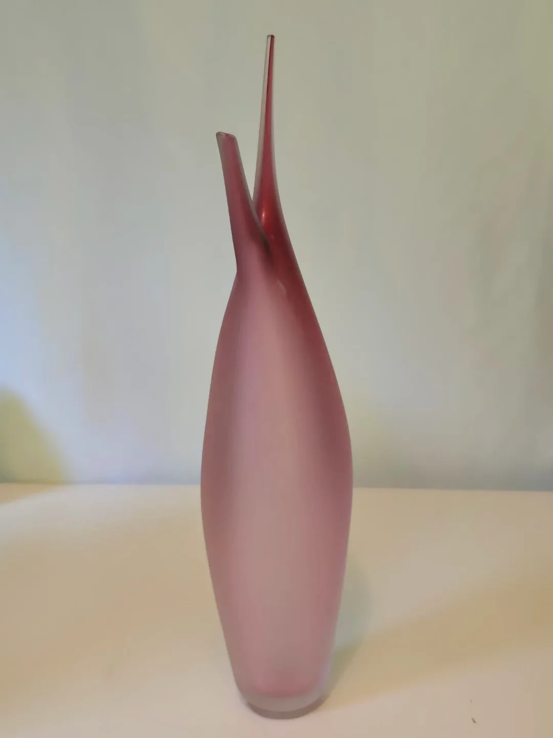 Pink Satin Glass Sculpture - photo 3
