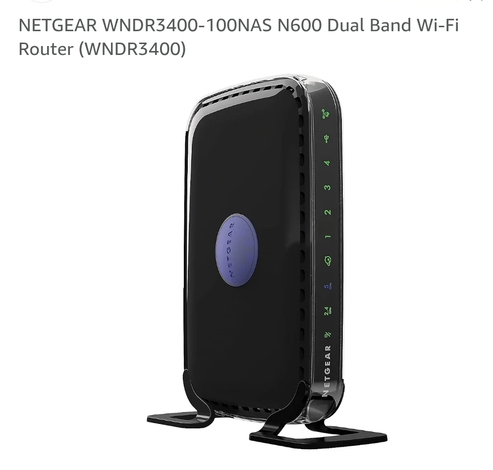 Netgear WNDR3400 N600 Dual Band Wi-Fi Router