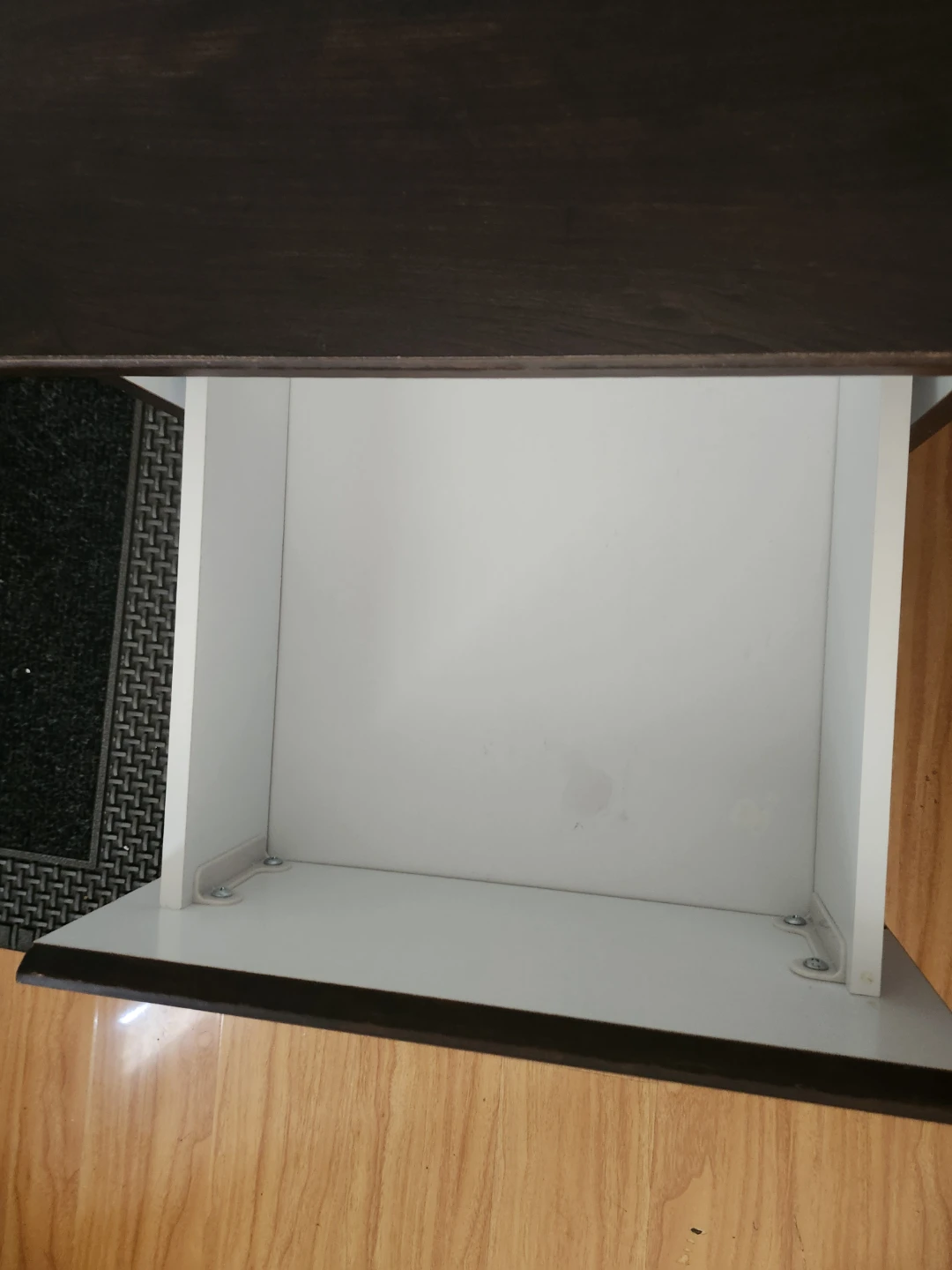 Dark Wood 2-Drawer Nightstand - photo 4
