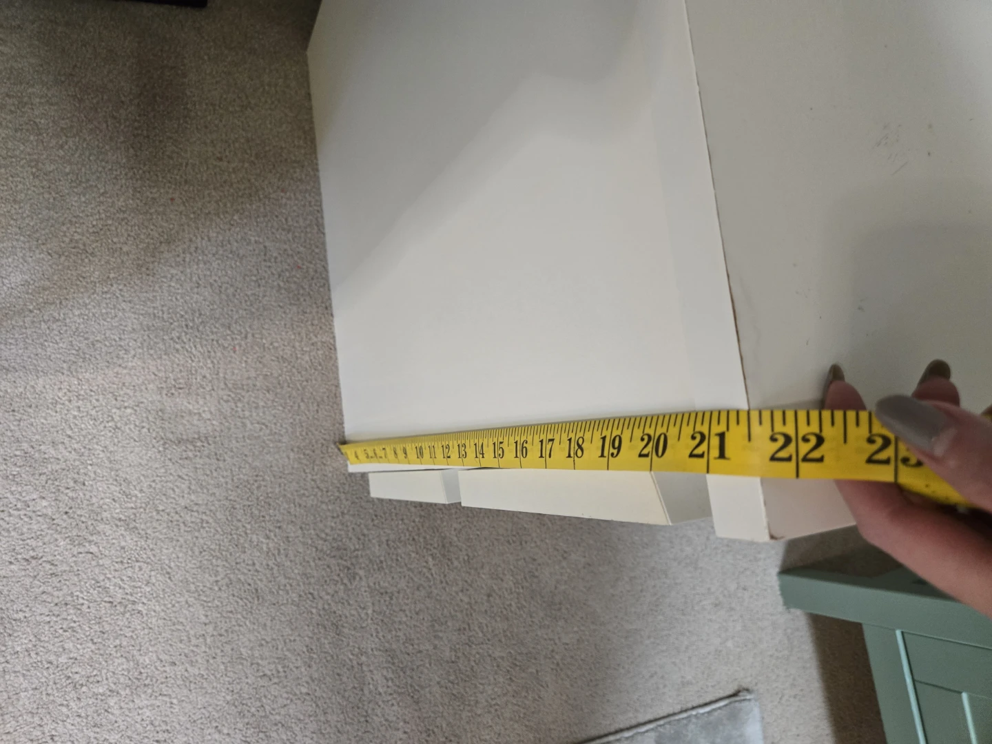 White 2-Drawer Bedside Table - photo 5