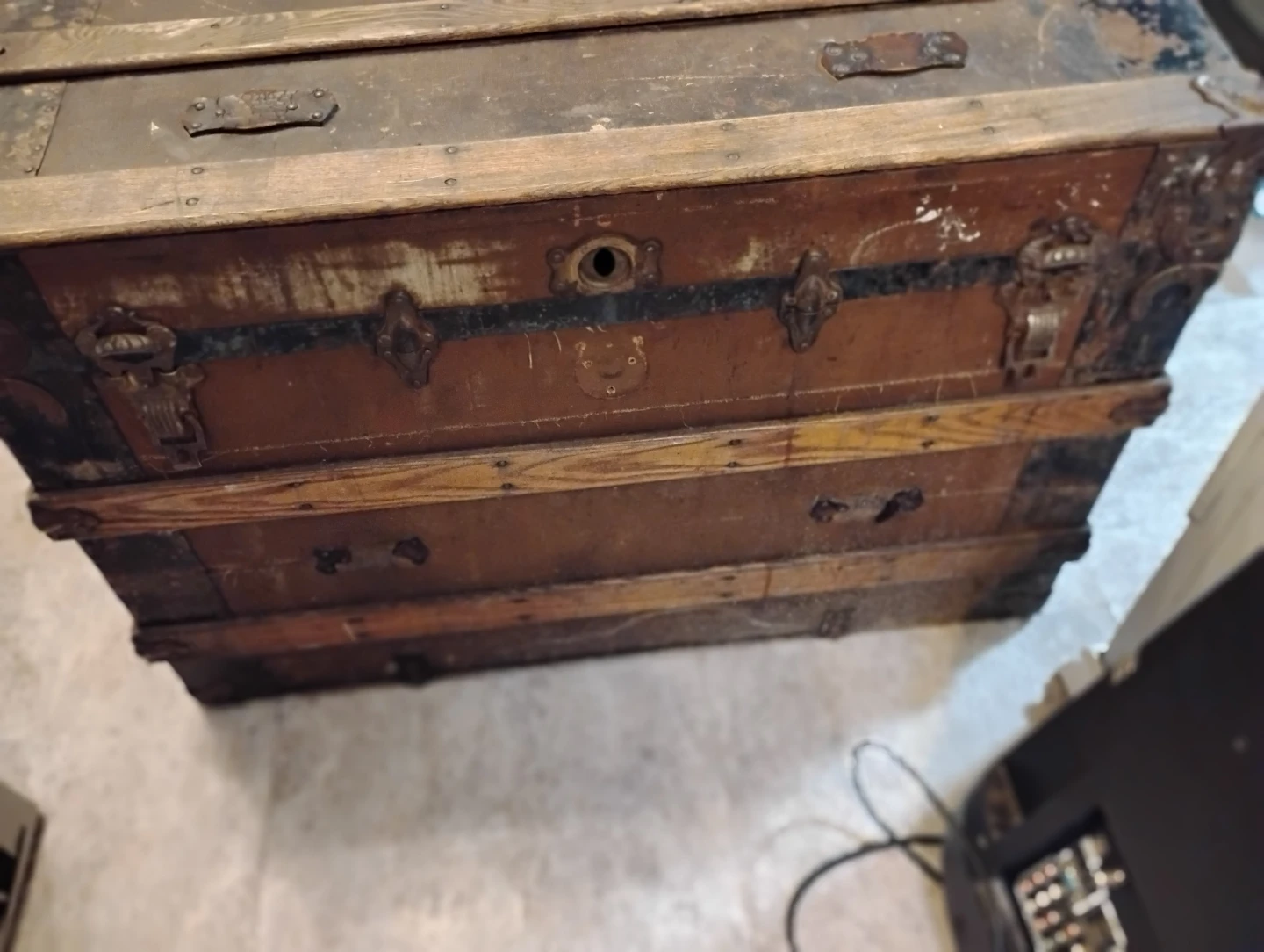 Vintage Wooden Storage Trunk