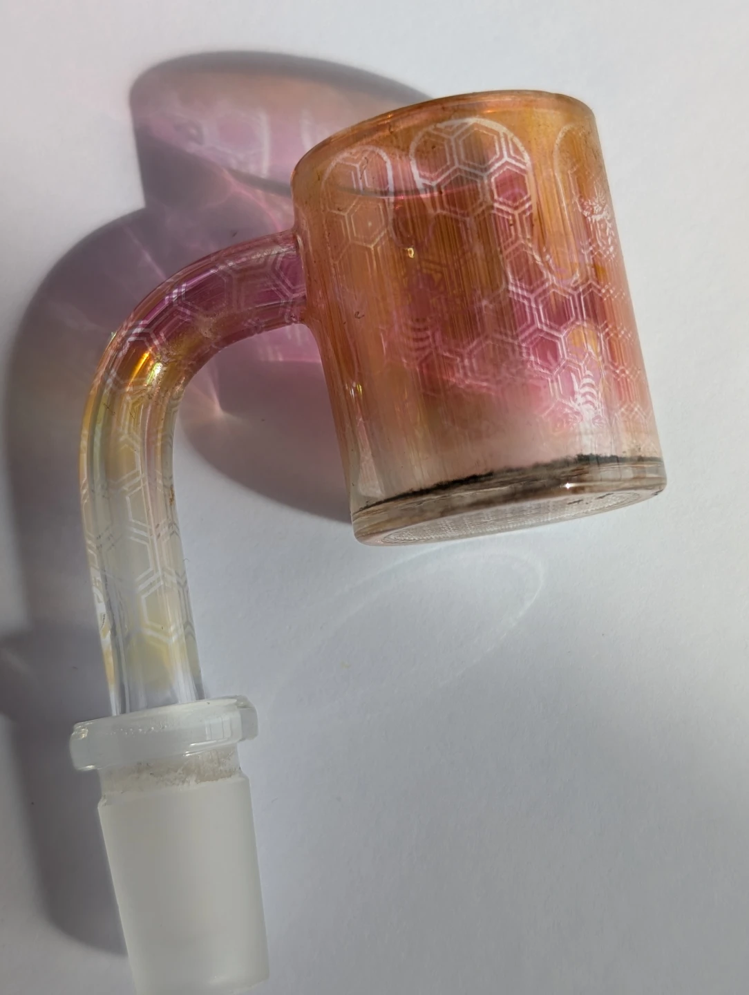 Honeybee Pattern Glass Quartz Banger