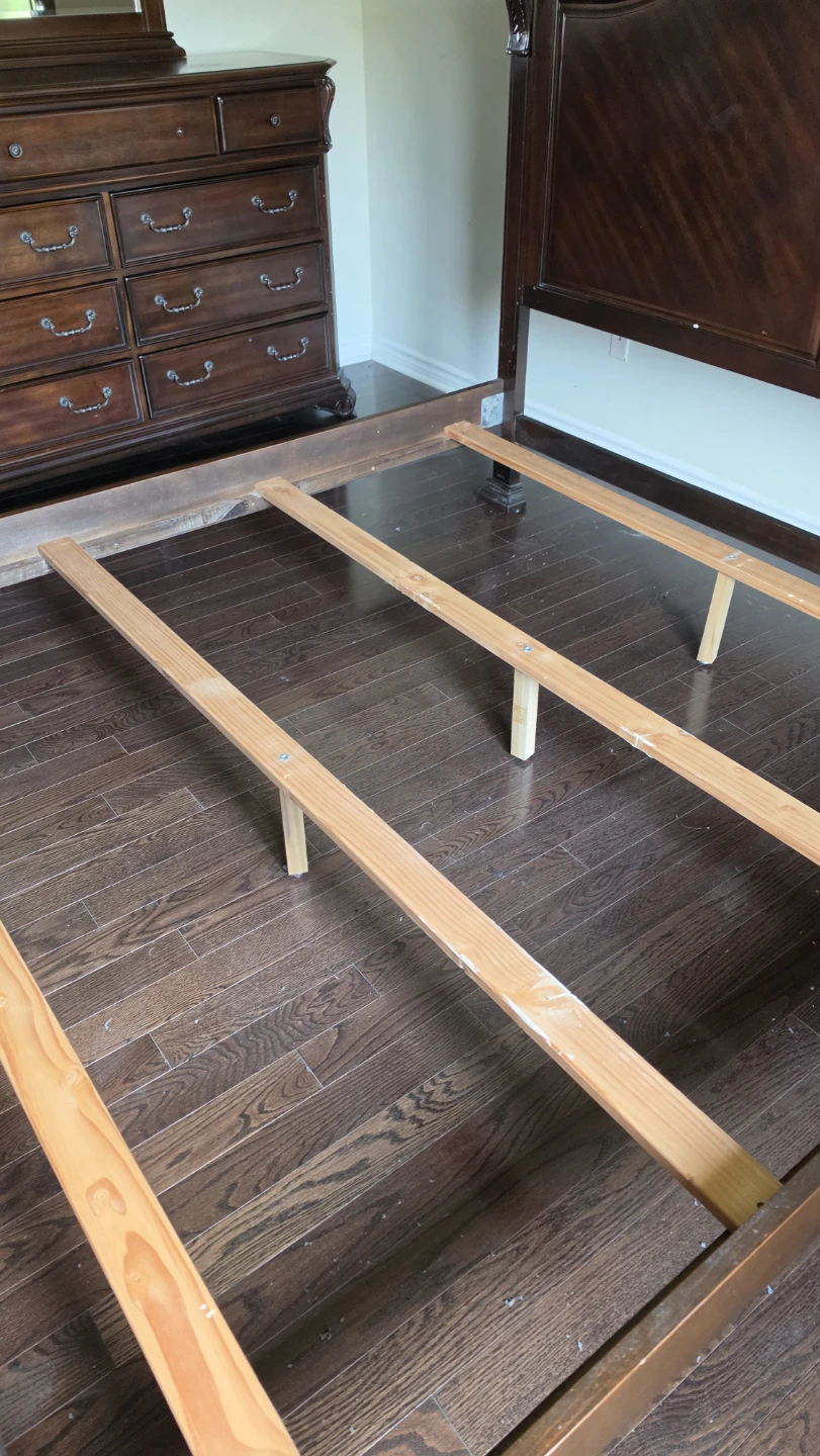 Dark Wood Bedroom Set - Dresser, Nightstand & Bed Frame - photo 2
