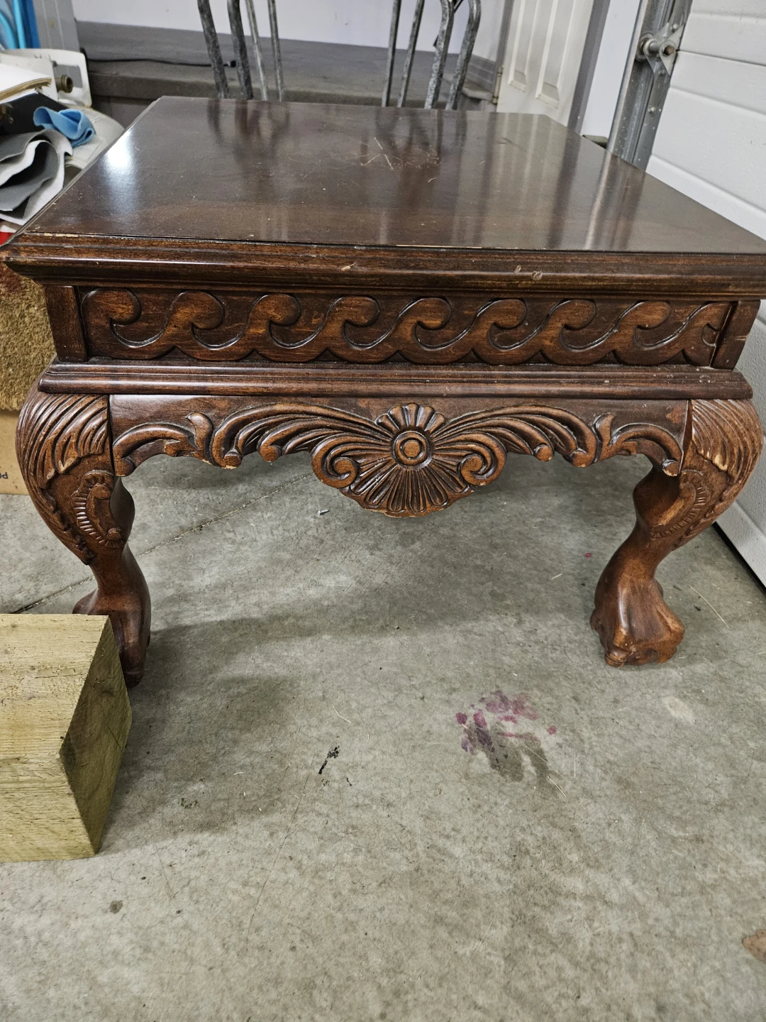 Vintage Style Wood End Table