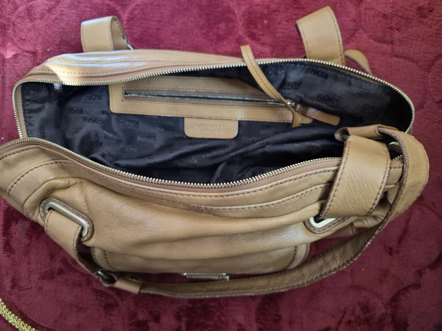 Vintage Michael Kors Tan Leather Handbag - photo 2