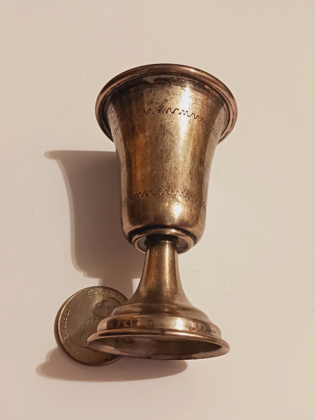 Judaica Sterling Silver 925 Small Kiddush Cup - photo 3