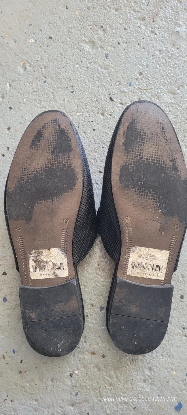 Saks Fifth Avenue Black Perforated Mules - photo 2