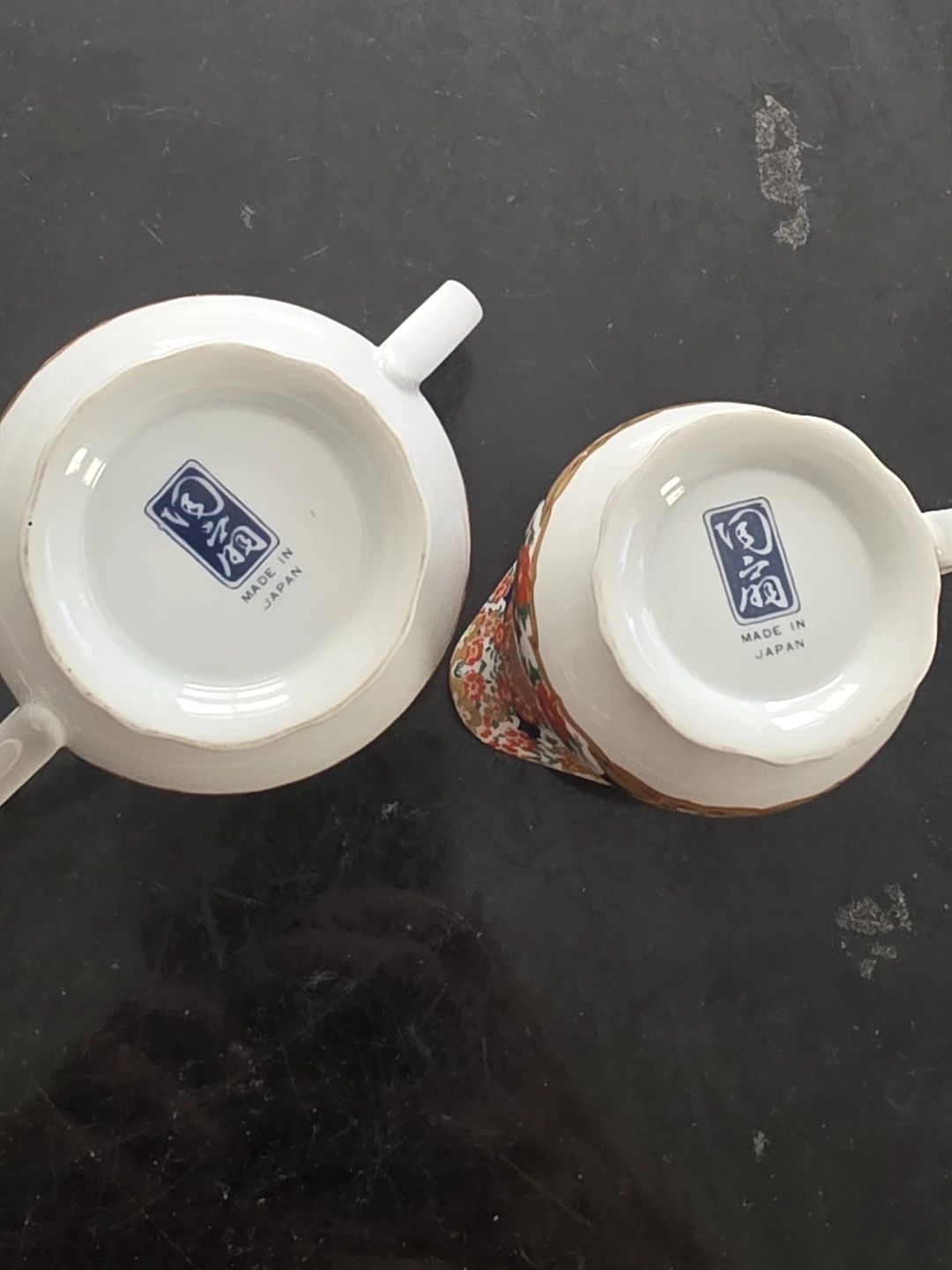 Vintage Japanese Imari Arita Porcelain Creamer and Sugar Set - photo 5