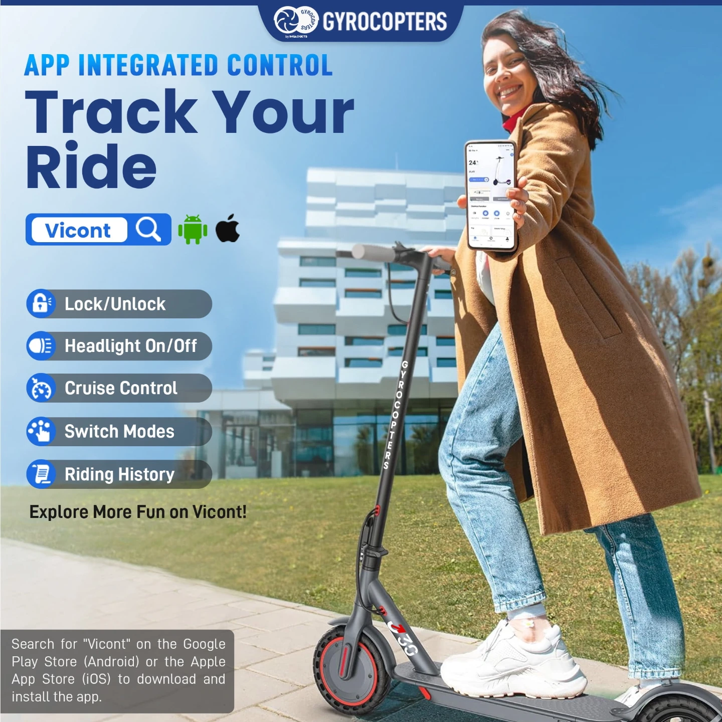 GYROCOPTERS Electric Scooter 39 km/h - photo 2