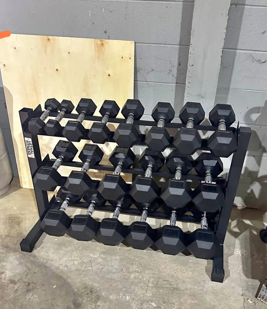 Lethal Fitness Dumbbell Rack with Dumbbells
