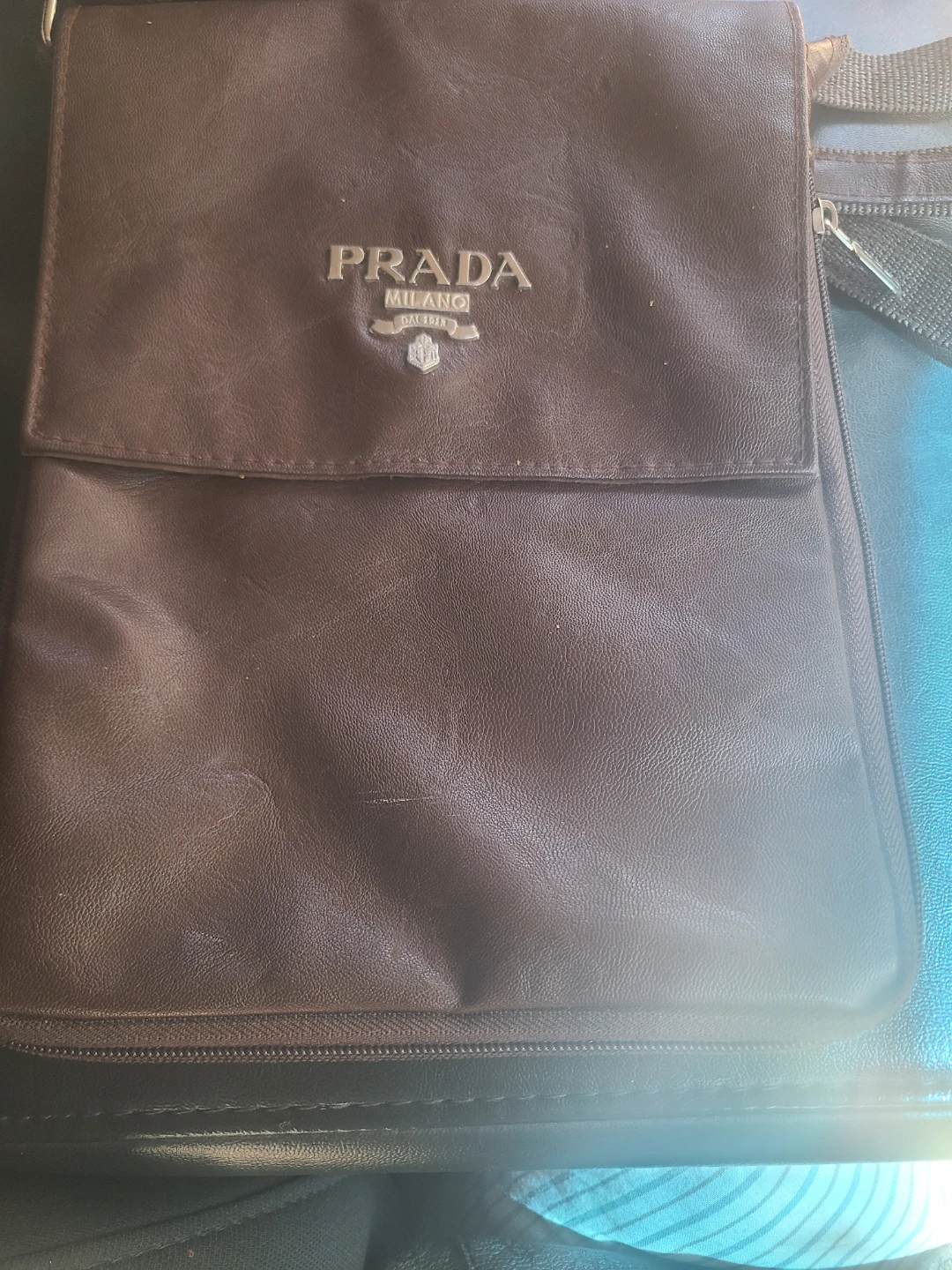 Prada Brown Leather Messenger Bag - photo 3