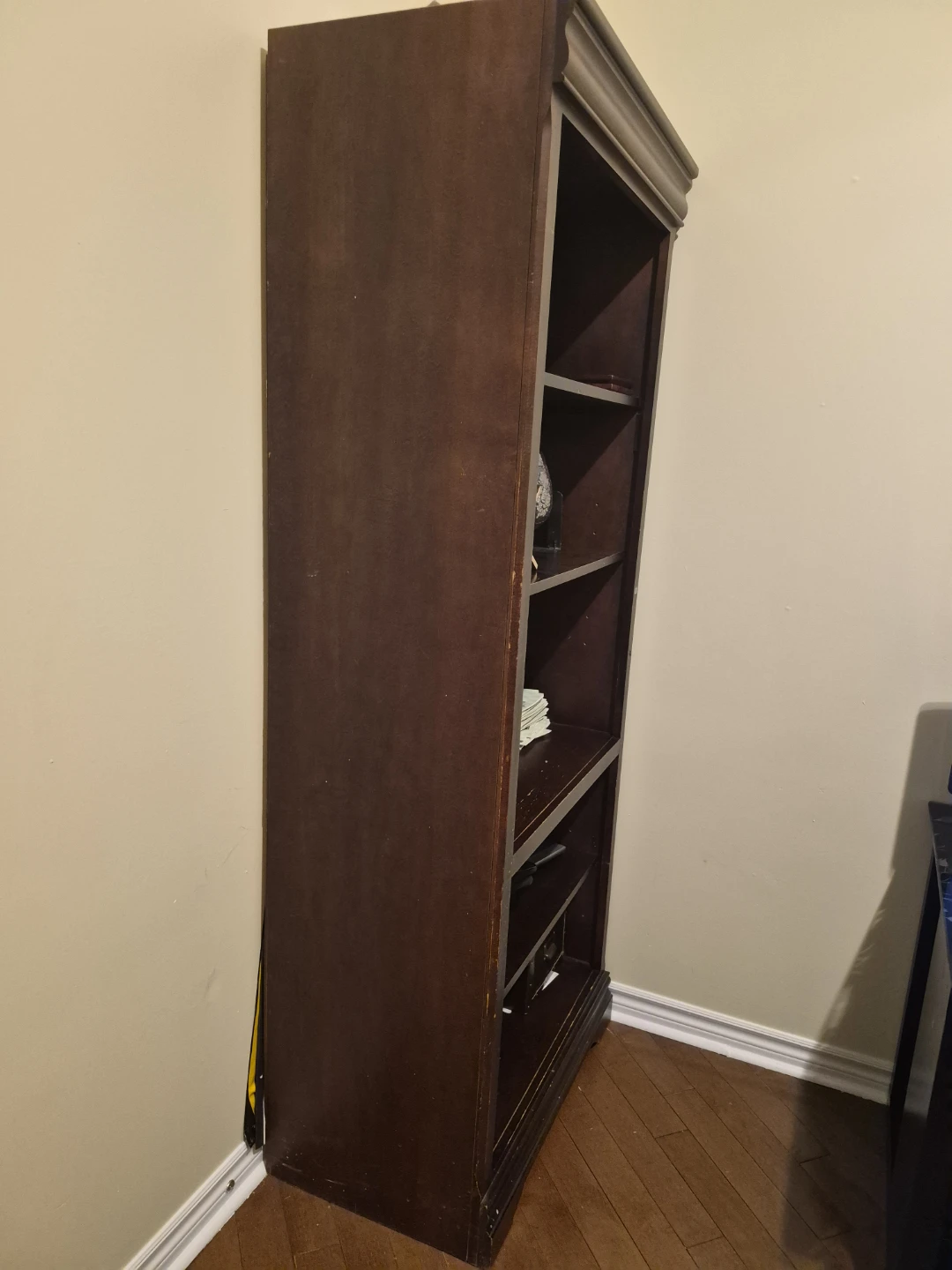 Solid Dark Wood 5-Shelf Bookcase - 31"W x 18"D x 72" Bookshelf - photo 2