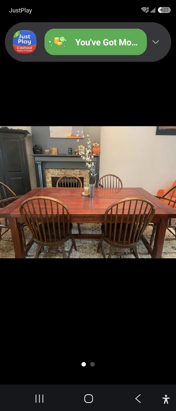 🏈Solid Wood Dining Table with two extensions - photo 3