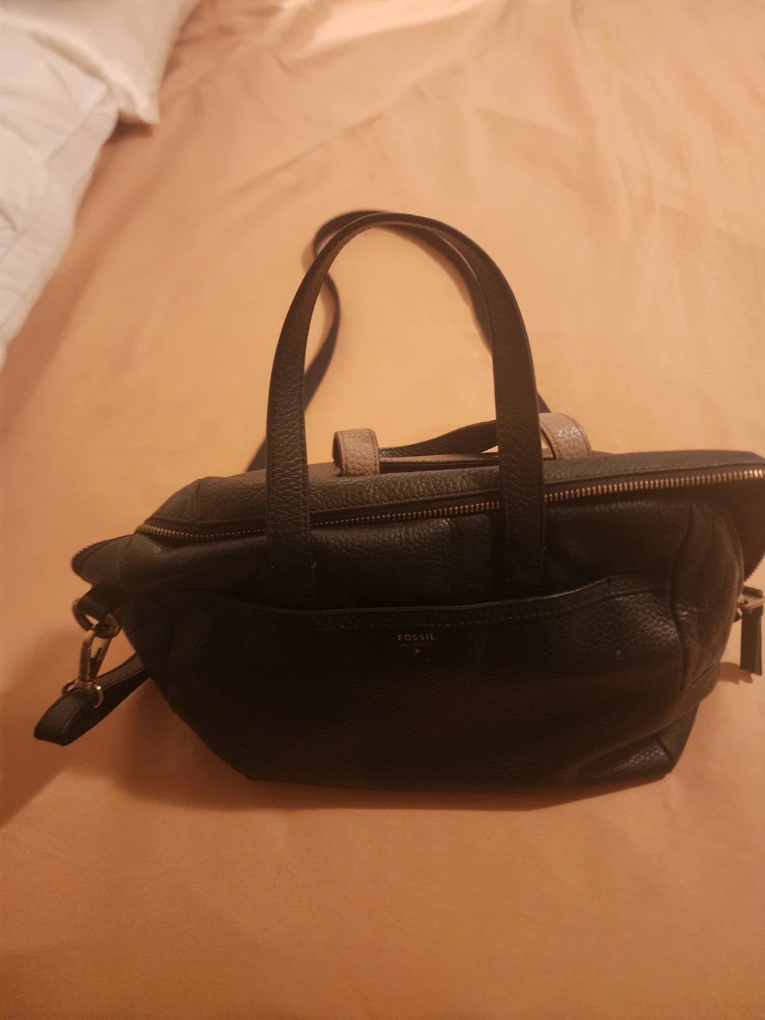 Fossil Black Leather Satchel Bag - photo 2