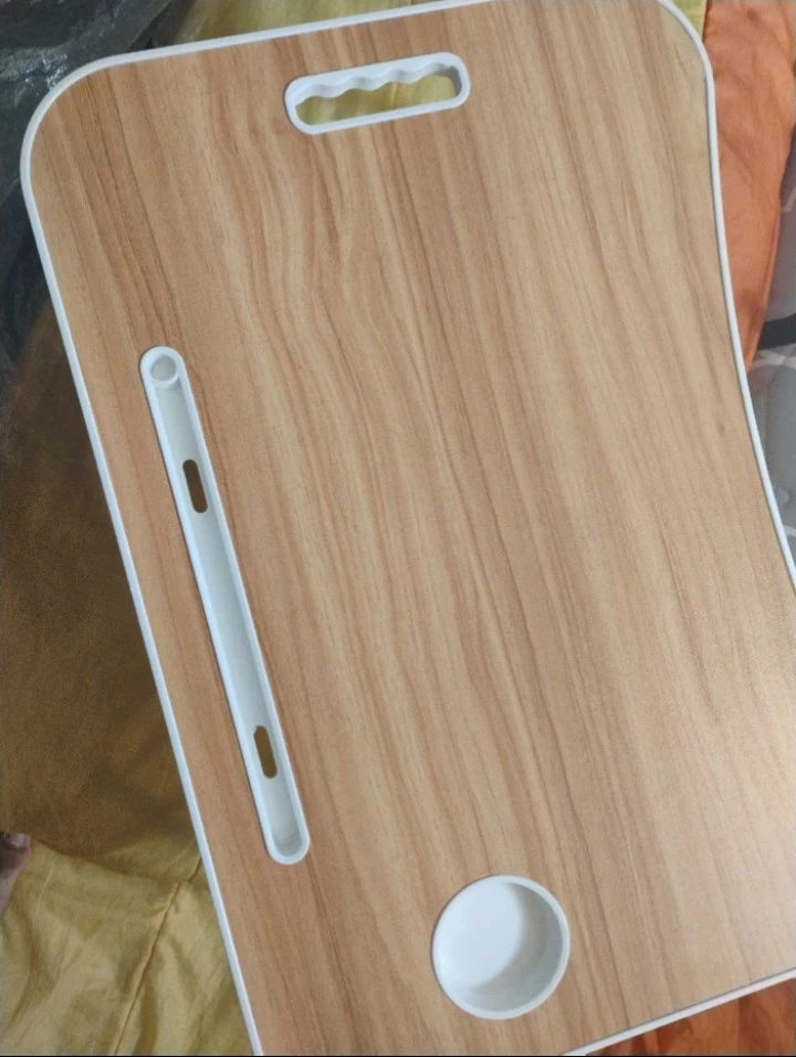 Laptop Bed Desk Foldable Wood color