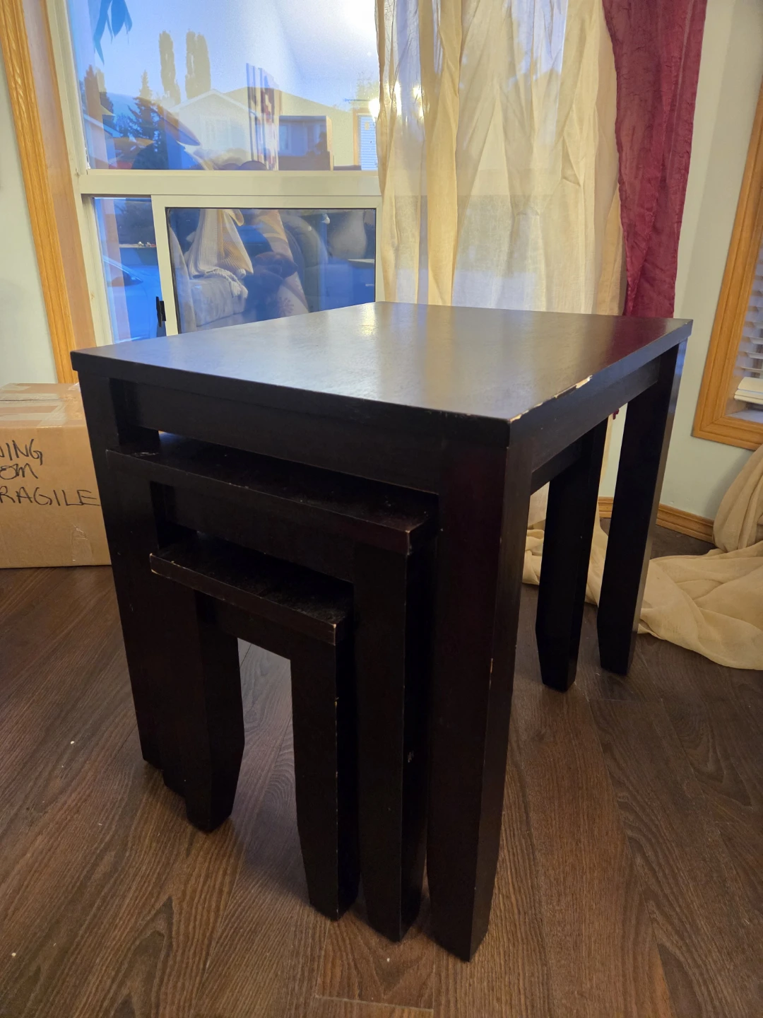 Quick Sale: 3-Piece Wood Nesting Tables – $20 - photo 2