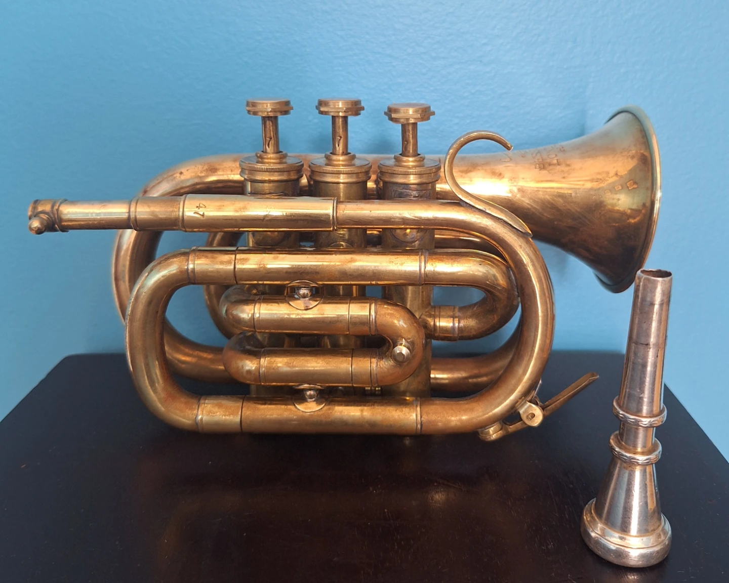 Vintage Brass Pocket Trumpet/ Cornet