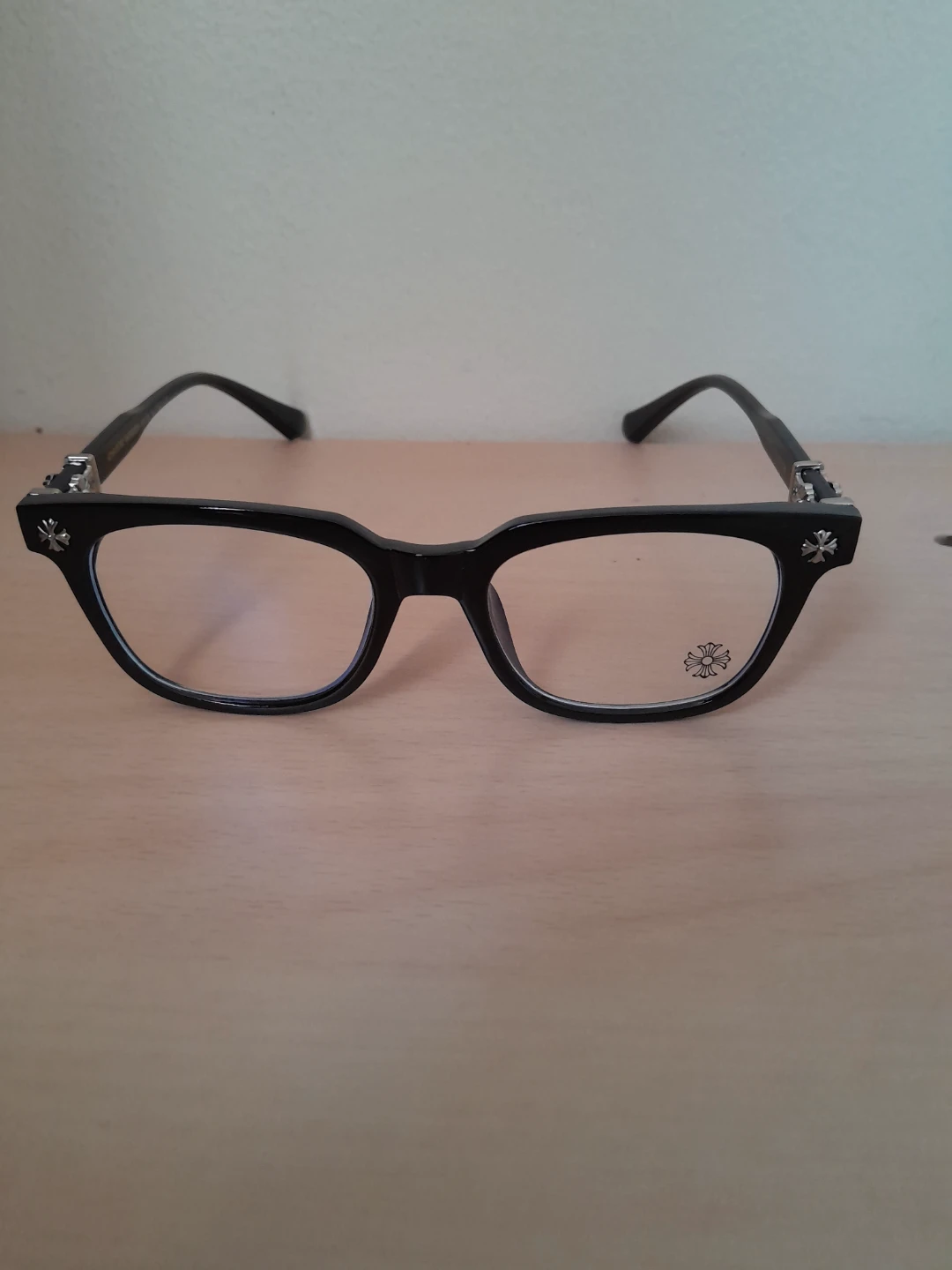 Chrome Hearts Black and silver glasses