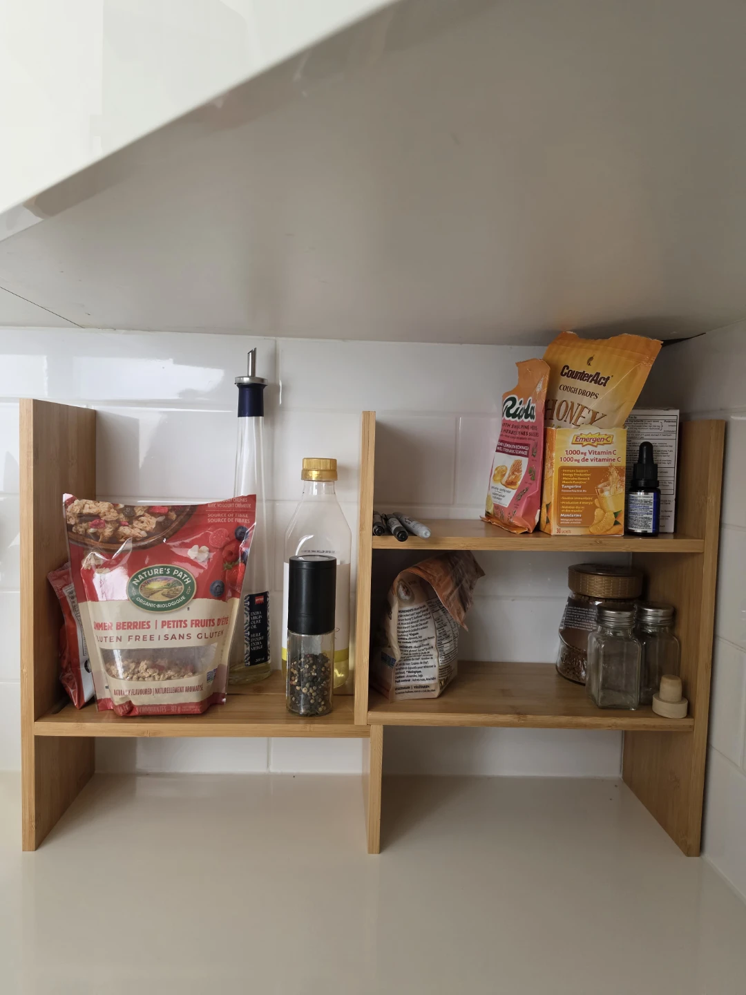 Adjustable Bamboo storage shelf