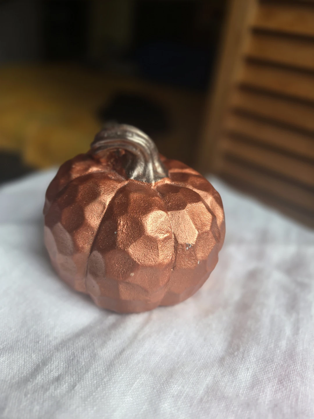 Copper Coloured Decorative Pumpkin - photo 2