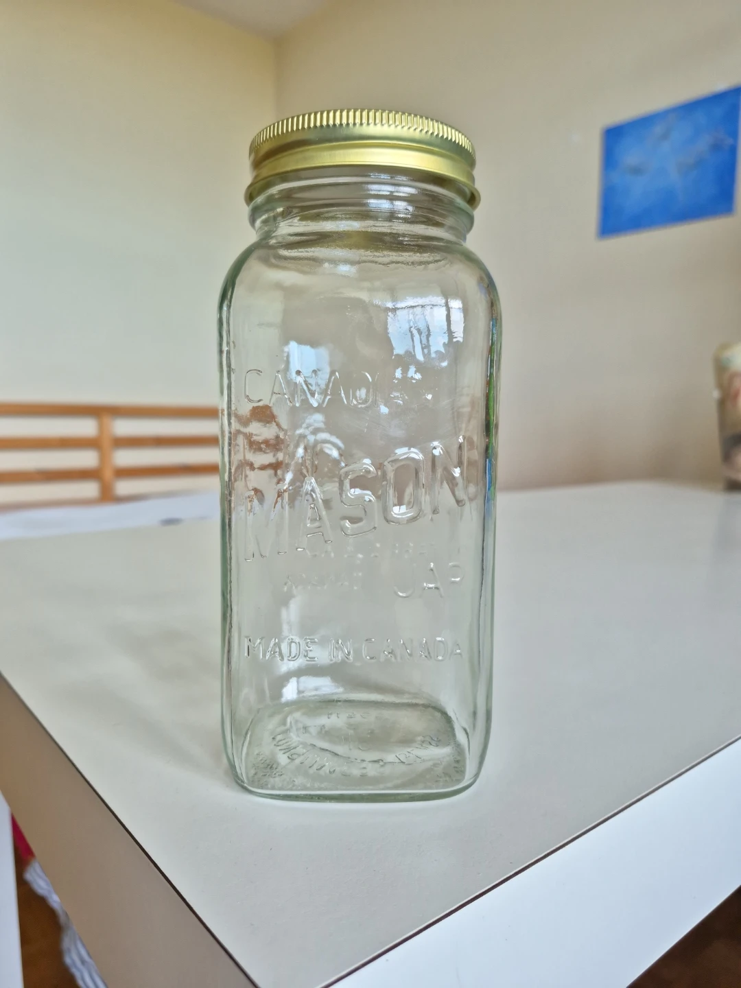 Mason Jar: Vintage Canadian Square 1L Regular-Mouth - photo 3