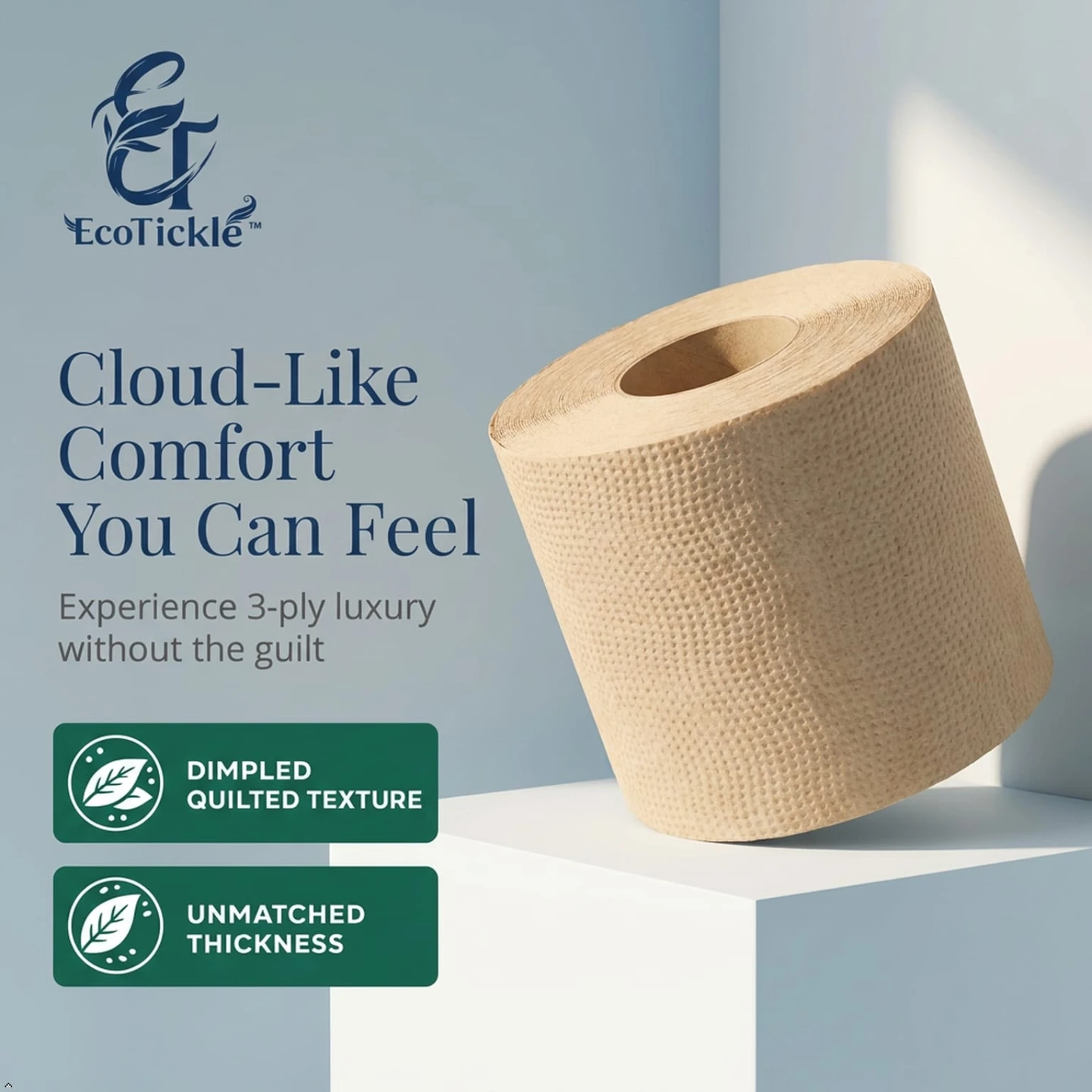EcoTickle Bamboo Toilet Paper - 12 Mega Rolls - photo 3