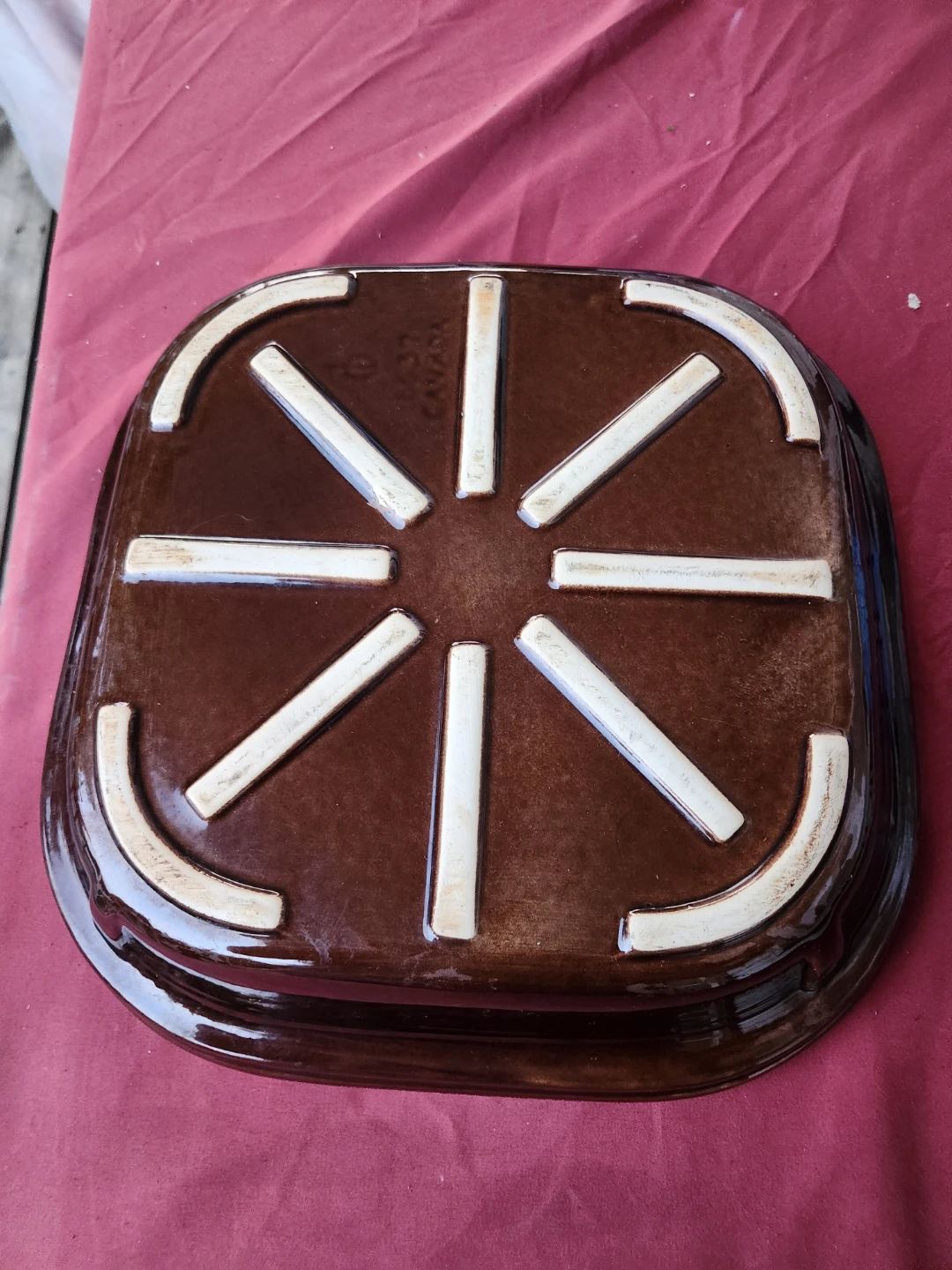 Vintage Brown Ceramic Baking Dish - photo 2